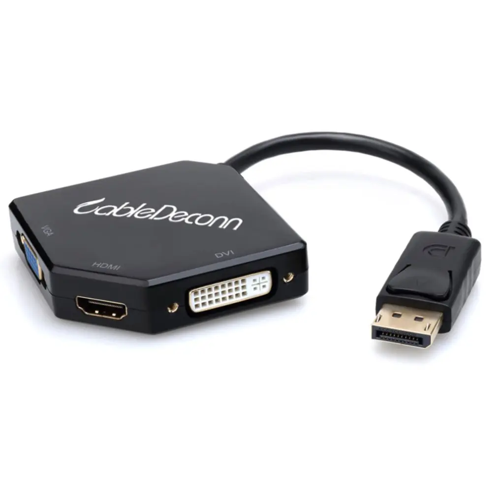 

Large Dp Displayport To Hdmi+Vga+Dvi Three-In-One Converter Line Projector