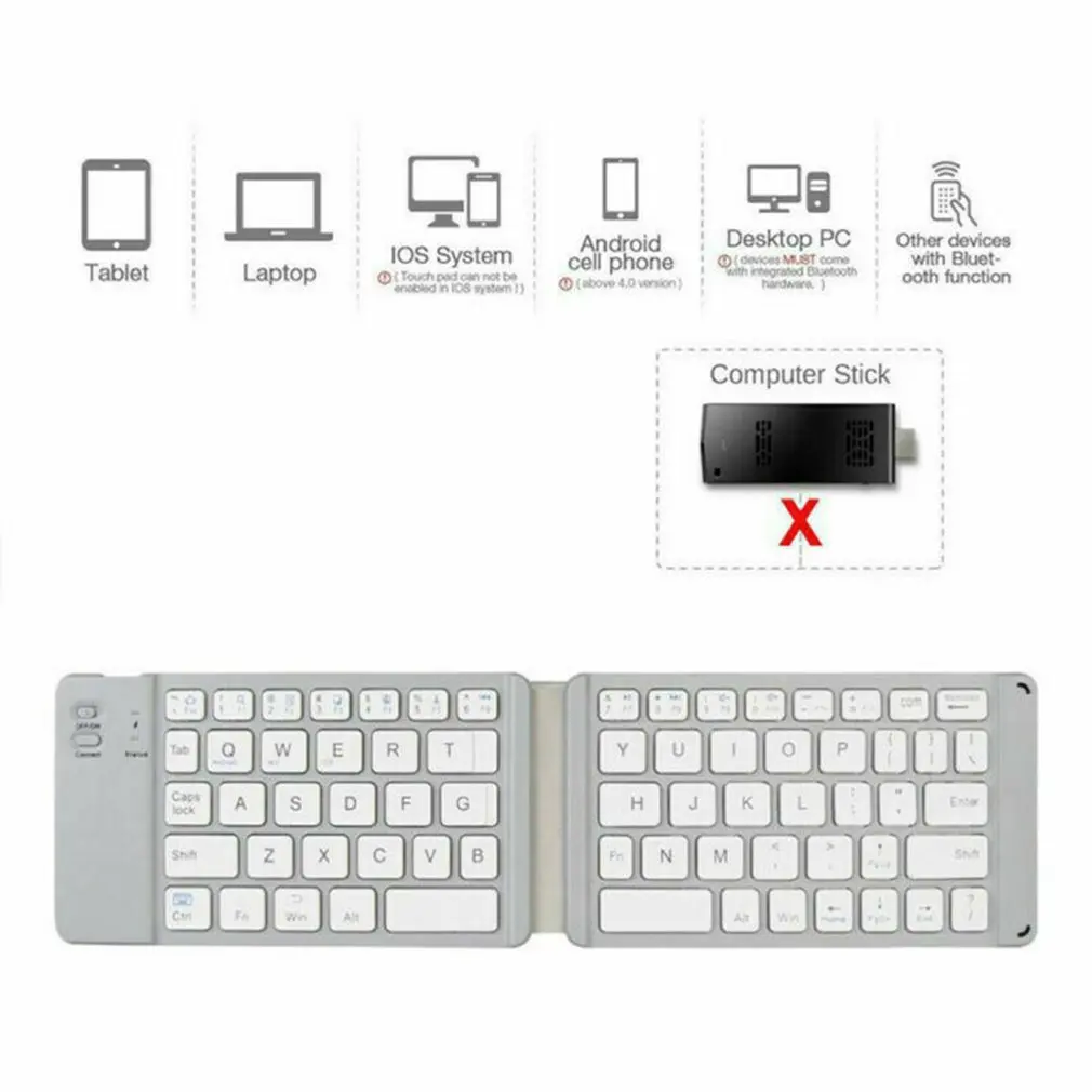 Складная Bluetooth клавиатура беспроводной светильник клавиатуры и удобный USB