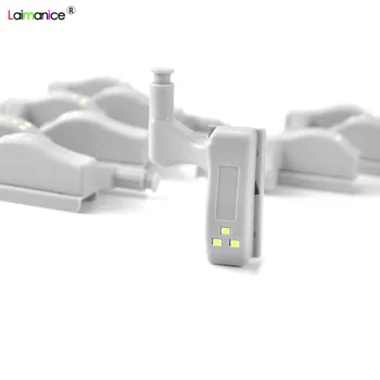 

10pcs Universal LED Cupboard Inner Hinge Lamp Under Cabinet Light Closet Wardrobe Sensor Light Home Kitchen Night Lights Lamp