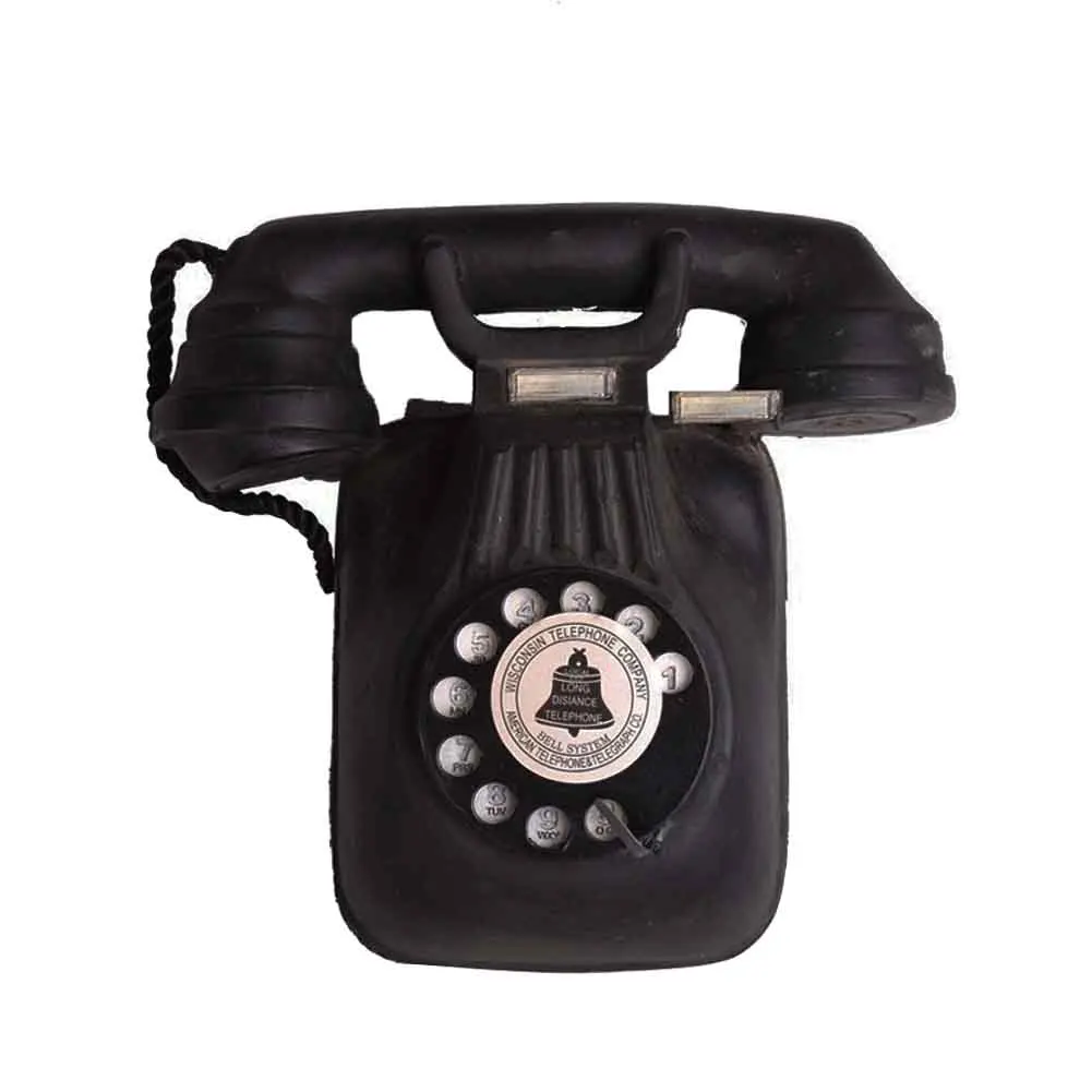 Wall Mounted Cafe Hotel Crafts Vintage Telephone Ornament Home DIY Ancient Ways Accessories Restaraunt Bar Decor Art Simulation