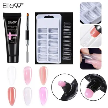 

Elite99 Poly Nail Kit Quick Extension Gel Nail Set with Dual Head Crystal Gel Pen Nail Extension Form Manicure Tools kit
