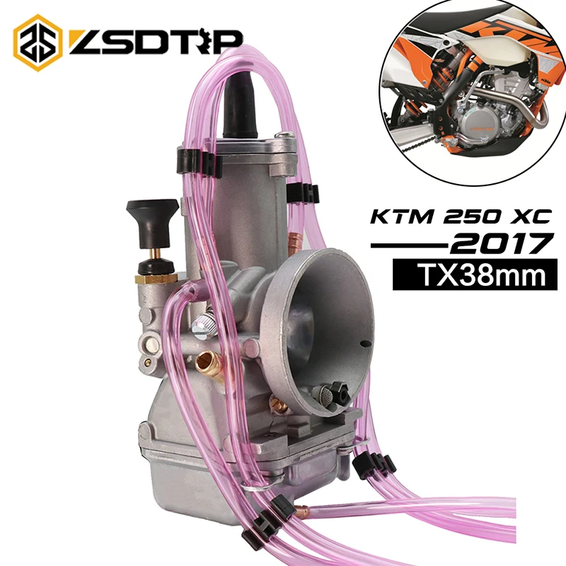 ZSDTRP Motorcycle Mikuni TX38 38mm Carburetor 2 stroke Motorcycle Carburetor For KTM 250 XC 2017 200-350cc Motors