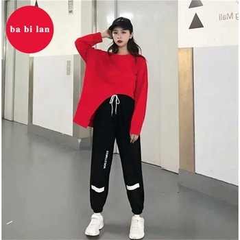 

2020 new slim thin high waist beam feet small loose loose bf straight handsome harem pants casual pants women