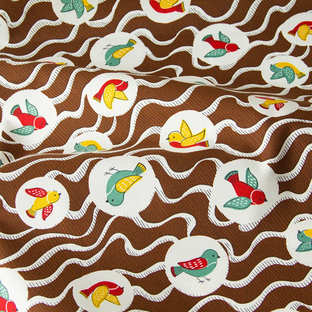 Полметра японская Kokka саржа хлопчатобумажная ткань Лоскутная Ткань для DIY шитья стеганые птицы D