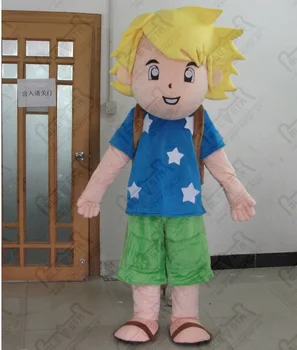 

cartoon yellow hair kids costumes little prince mascot costumes