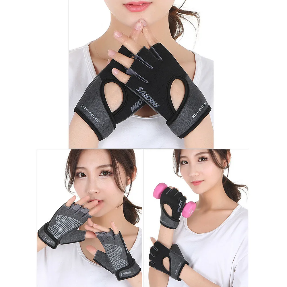 Женские спортивные перчатки, перчатки для спортзала с полупальцами, дышащие перчатки для тяжелой атлетики, перчатки для бодибилдинга, перчатки для рук