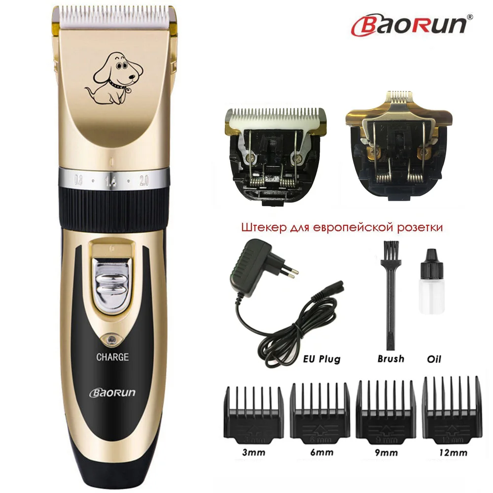 BaoRun P2 P3 Professional Pet Cat Dog Hair Trimmer Rechargeable Animal Grooming Clipper Shaver Dog Hair Cutting Machine Comb Kit hair trimmer pet clipper dog hair trimmer pet hair trimmer dog clipper