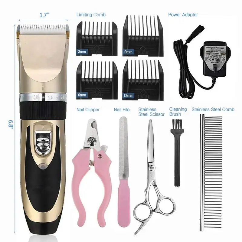  Electrical Pet Hair Trimmer Rechargeable Pet Dog Cat Low-noise Hair Clipper Grooming Shaver Cut Mac