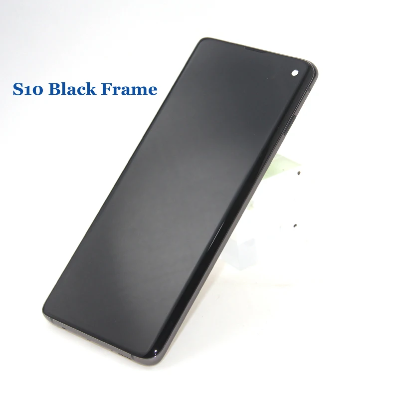 Супер Amoled для SAMSUNG S10 lcd G9730 дисплей SM-G973F сенсорный экран дигитайзер для SAMSUNG Galaxy S10 lcd G973F/DS - Цвет: S10 Black Frame
