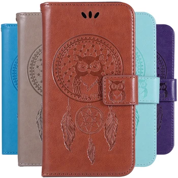 

Owl Pattern Phone Case For Xiaomi Redmi K20 S2 Y2 Y3 6 Pro 5 6 7 7A K20 Pro Note 6 7 7S 8 Pro Cover PU Leather Flip Wallet Case