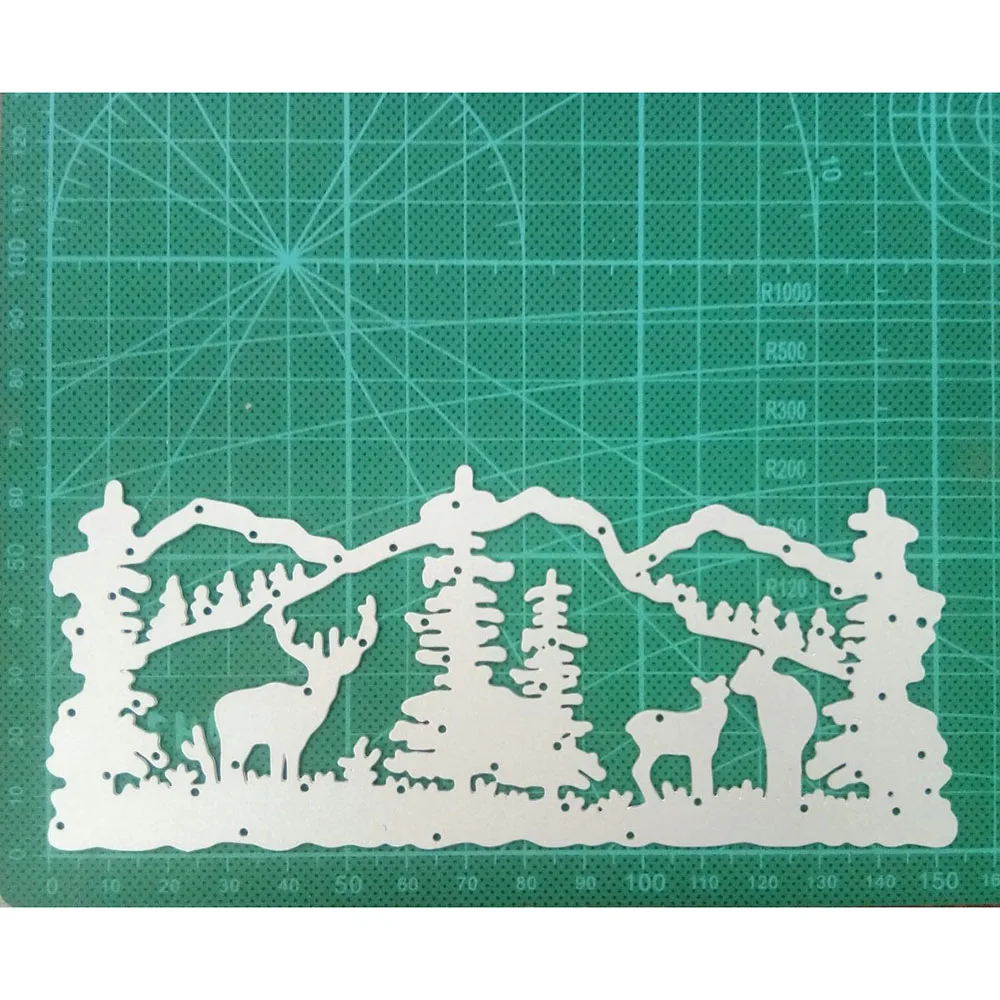 

64*154mm Deer forest Cutting Dies DIY Embossing Dies Cutter Card Scrapbooking Handmade Crafts