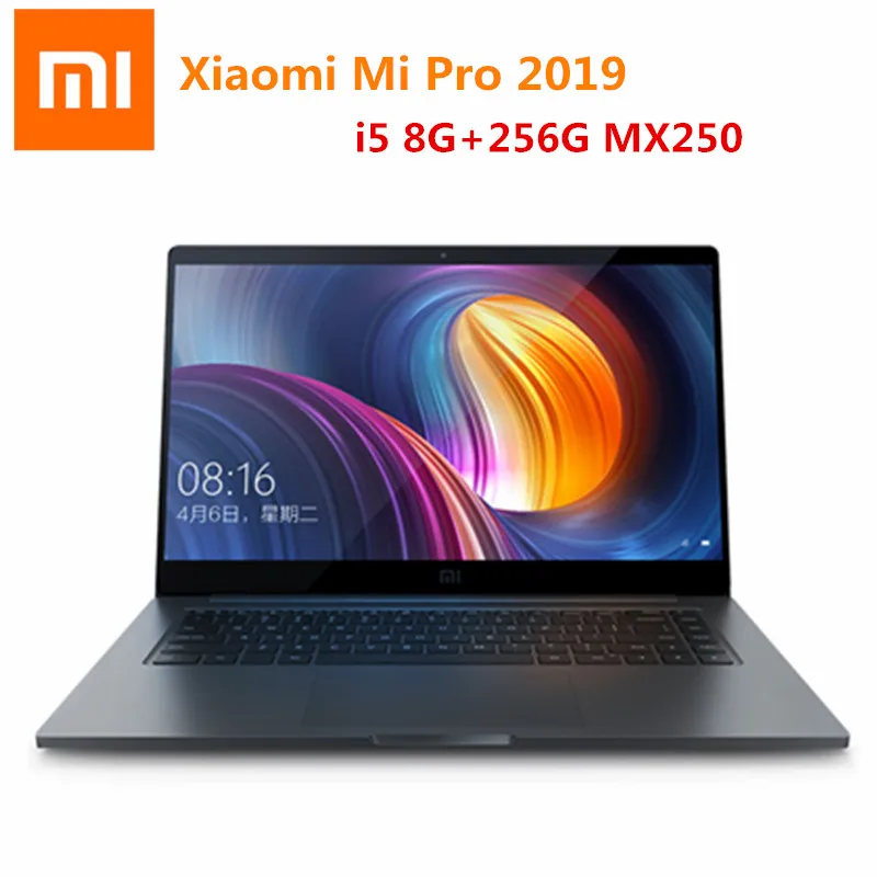 Ноутбук Xiaomi Mi Pro, 15,6 дюймов, Windows 10, язык CN, Домашняя версия i5-8250u, 8 ГБ ОЗУ, 256 Гб SSD, датчик отпечатков пальцев