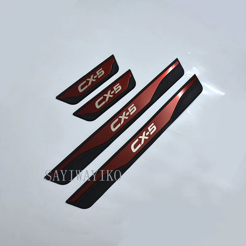 Door sill scuff plate for Mazda CX-5 Cx5 2013 2015 stainless steel car styling car accessories car door sill scuff plate