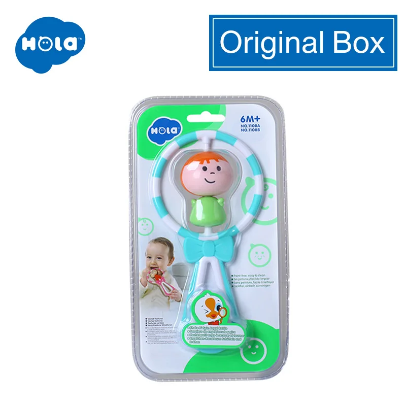 HOLA игрушки 1108 Ангел погремушка для детей подарок - Цвет: ORIGINAL BOX