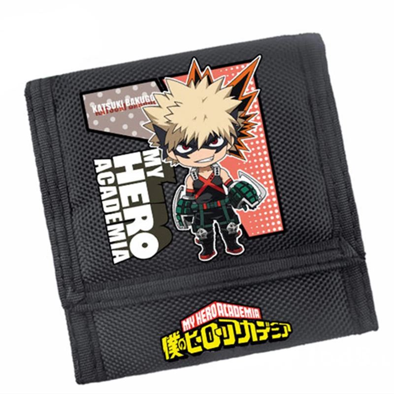 Кошелек унисекс с принтом My Hero academic кавайный короткий кошелек Bakugou Katsuki держатель