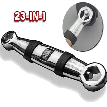 

23 In 1 Multifunctional Flexible Type Wrench Chrome Vanadium Alloy Steel Adjustable Wrench Portable Mini Wrench