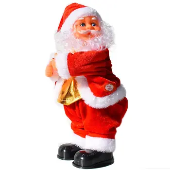 

Christmas Gifts Hip Shaking With Music Santa Claus Shape Doll Electric Toys Christmas Decoration Supplies