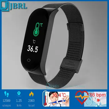 

2020 Men Smart Watch Women Temperature SmartWatch Ladies Bluetooth Band Bracelet Android IOS Waterproof Fitness Tracker Heart