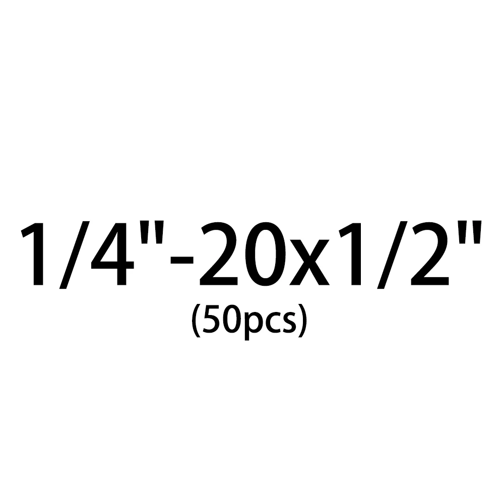 1/"-20 замок из нержавеющей стали головка шестигранный привод винт ANSI B18.3 производственный стандарт - Цвет: 50PCS