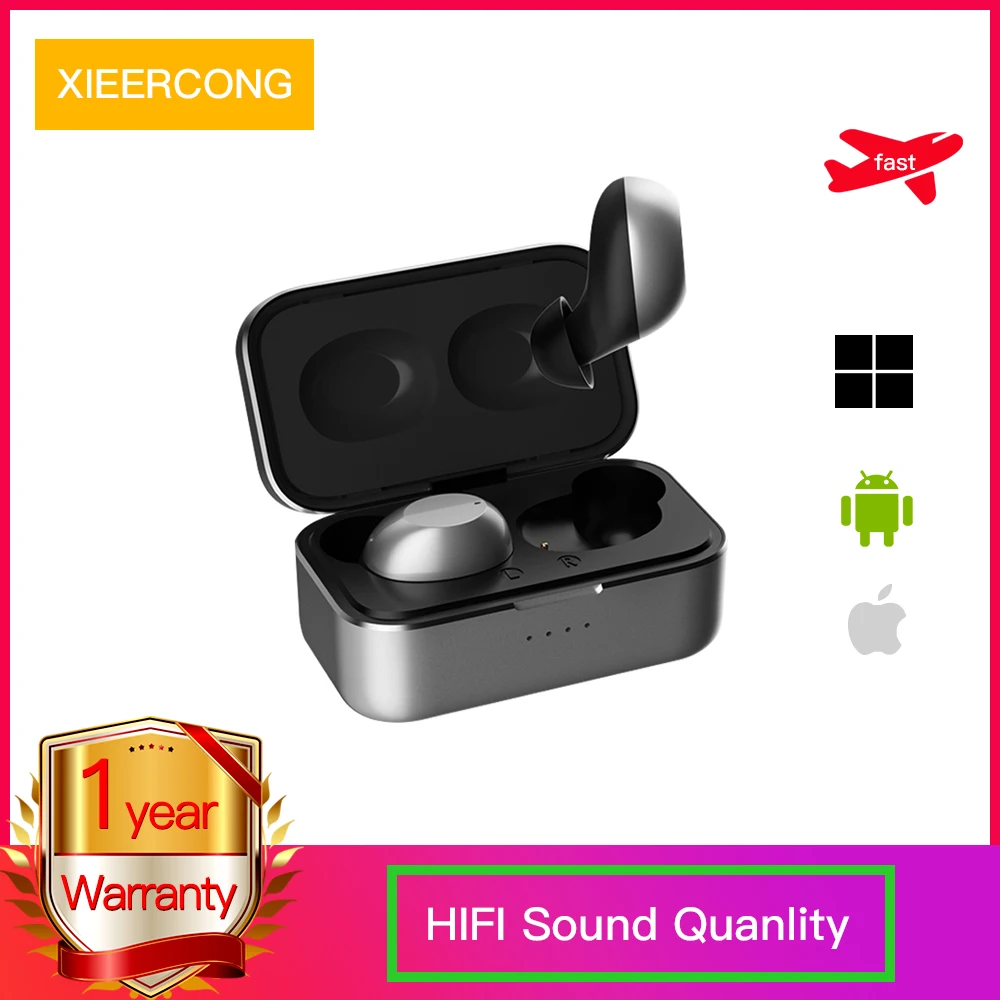 TWS наушники вкладыши беспроводные Bluetooth с шумоподавлением водонепроницаемые Hi Fi