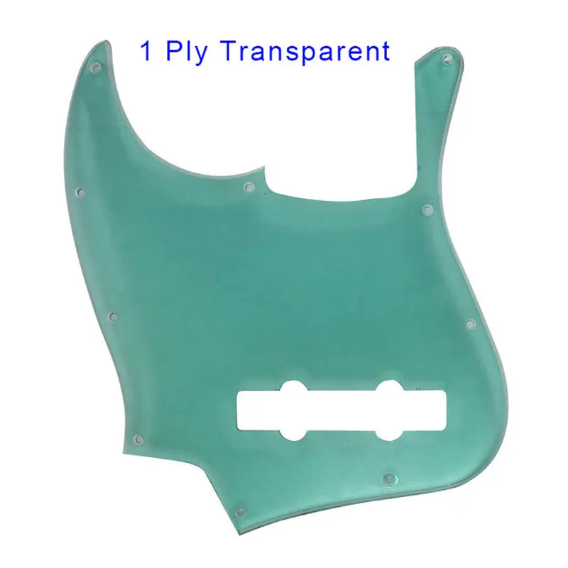 Pleroo заказное качество Pickguard-для левшей США 10 отверстий 4 струны Стандартный джазовый бас-гитара скретч пластина - Цвет: 1Ply Transparent