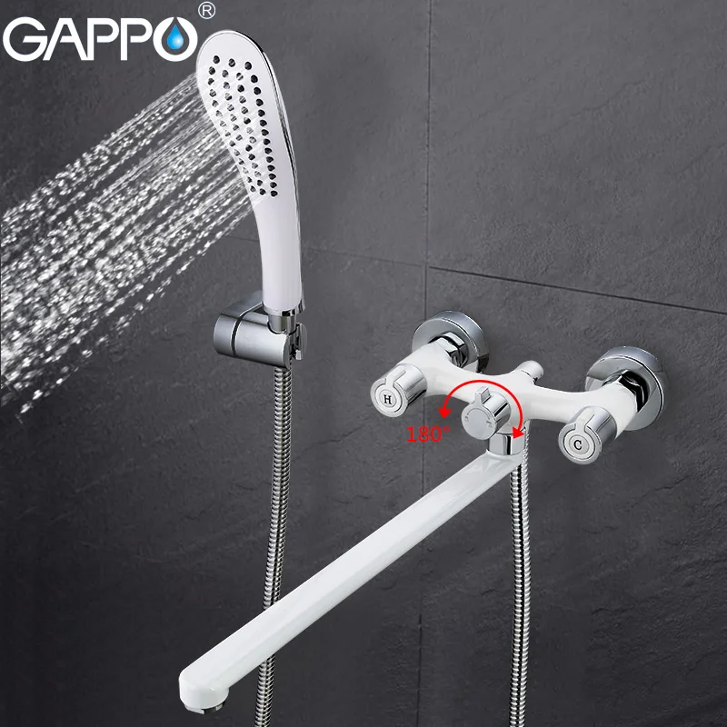 GAPPO Bathroom Shower Tap Wall Mount Bathroom Faucet Bathtub Sink Faucet Mixer Cold Hot Water Shower G2249