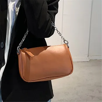 

Luxury Chain Mini Square Bag for Women's PU Leather Shoulder Bags Portable Lady Tote Handbag Casual Messenger Crossbody Bag Sac