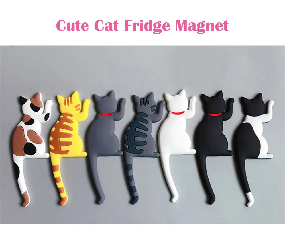 Description Picture 4 of itemJapanese Cat Cartoon Design Tail Hook Creative Home Decor Fridge Magnet Refrigerator Decoration Gift For Kitchen Sticker Poster