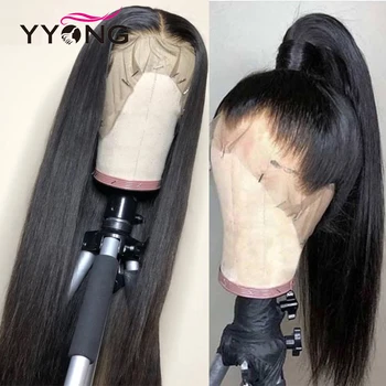 

Yyong Hair Glueless Full Lace Human Hair Wigs With Baby Hair Brazilian Straight Remy Human Hair Full Lace Wigs Low Ratio