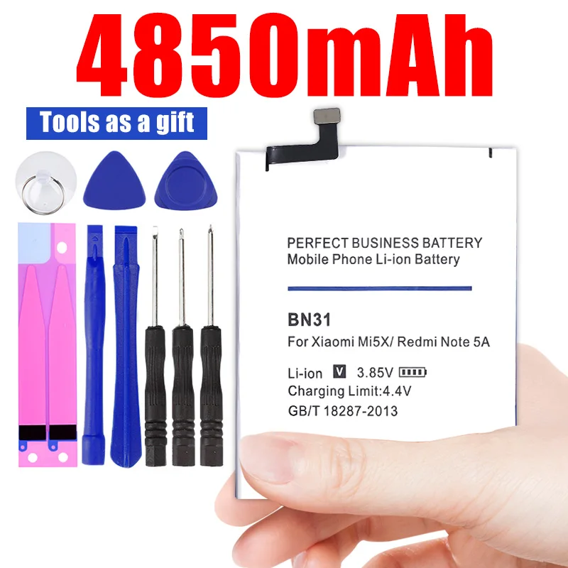 

BN31 5000mAh Battery for Xiaomi 5X Mi5X Redmi Note 5A pro For Xiaomi Mi A1