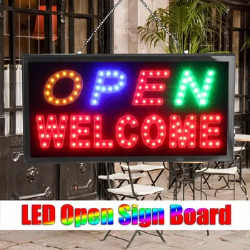 

LED Store Open Sign Advertising Light Board Shopping Mall Bright Animated Motion Neon Business Store Billboard US AU Plug