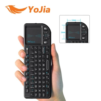 

Original Rii Mini X1 Wireless Keyboard 2.4G Air Mouse Keyboards Handheld Touchpad gaming keyboard for phone smart tv box android