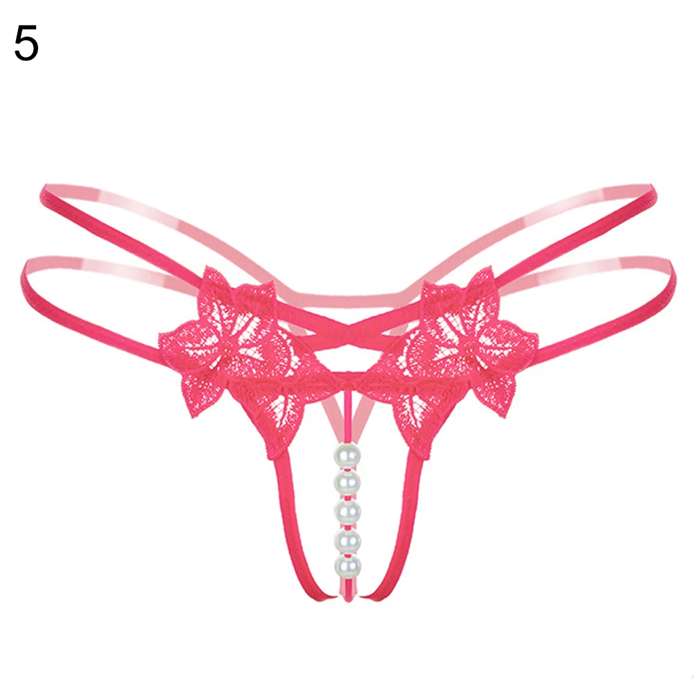 Sexy G String Floral Lace Strap Thong 