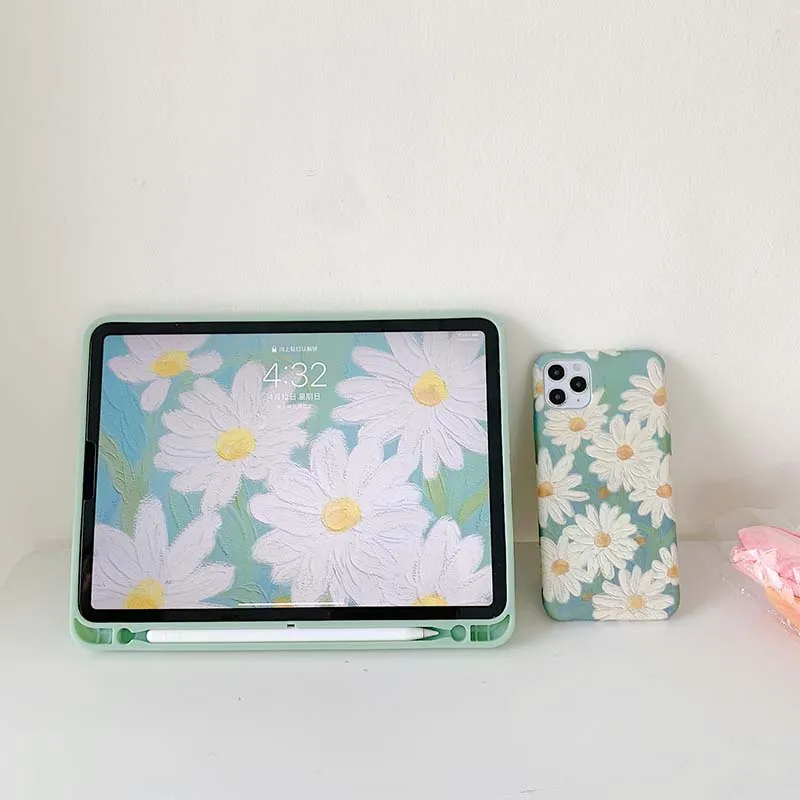 

Daisy Flower for Ipad Pro Case for Ipad Pro/air3 Tablet Stand Case for Ipad Pro 2020 Air 3 Back Cover