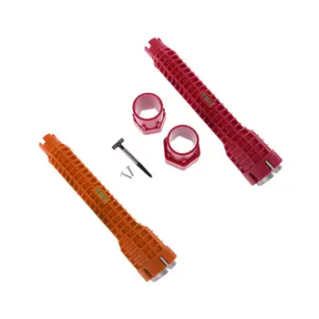 

Faucet and Sink Installer Wrench Anti-Slip Handle Double Head Wrench Tool with Extra-long Design Bathroom Pipeline Maintenance