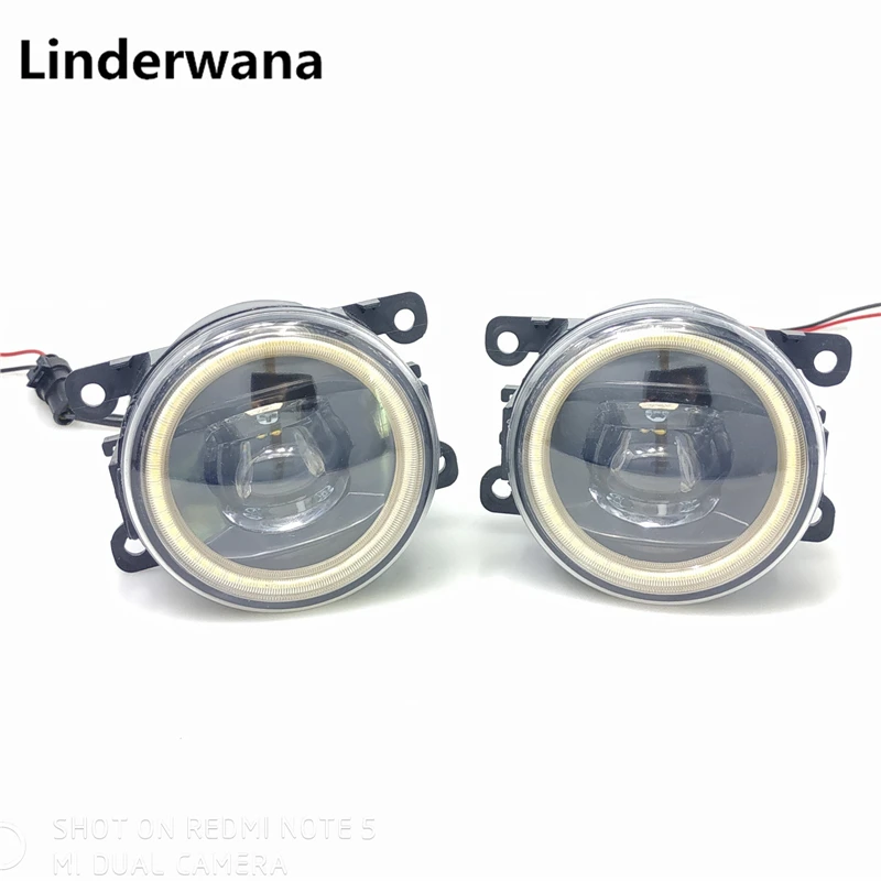 

For Renault Duster Megane Fluence Koleos Kangoo 2001-2015 New Led Fog Lights 30W Angel Eyes Fog Lamp Assembly 2pcs