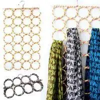 Вешалка для шарфов многоцветные шарфы дисплей висячие Галстуки ремень Организация круг держатель для хранения
