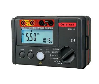 

UT501A Digital Insulation Resistance Meter Ground Megohmmeter Voltmeter 1000V Lcd Backlight Digital Earth Tester Megger