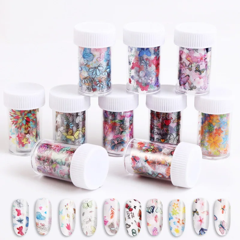 

Butterfly Wing Flower DIY Nail Art Transfer Foils Nail Sticker Tip Decal Decoration Design Manicure Tools