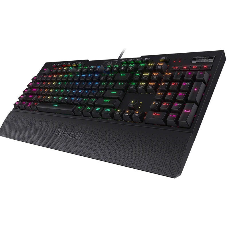 

Redragon K586 Brahma RGB Backlit Blue Switch Mechanical Gaming Keyboard with Programmable Macro Keys for PC Gamer