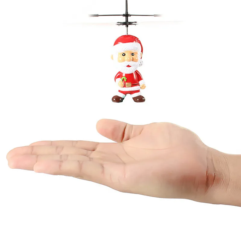 Flying inductive Mini RC Drone Christmas father Santa Claus RC helicopter gifts magic Christmas gift SRC Aircraft for kids boys