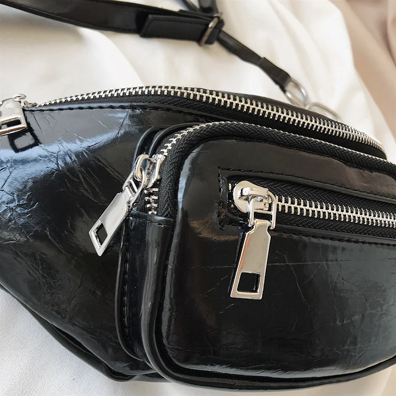 Черная поясная сумка Beltbag Женская Высококачественная поясная сумка белая сумка через плечо на молнии Hanche Bumbag Женская модная нагрудная сумка