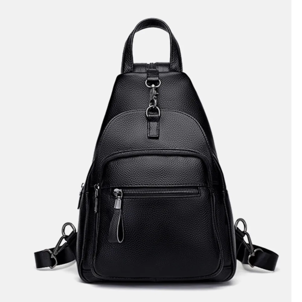 

Genuine Leather Bag Woman use / Good Soft Shoulder Backpack for Female