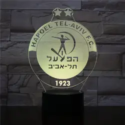 3D-2072 Hapoel Tel Aviv F. C сенсорный датчик для маленьких детей ночник для офисной комнаты декоративная лампа футбол 3D подарок