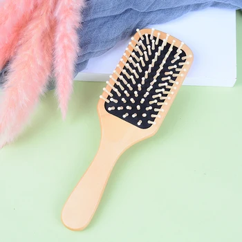 

Hot Sale 1pc Massage Hair Comb Wooden Paddle Comb Brushes Massage Pointed Handle Anti-static Cushion Hair Cares