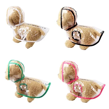

Dog Transparent Raincoat Adjustable Waterproof Coat for Small Medium Large Dogs Hooded Windproof Raincoat Pet Jacket for Rain