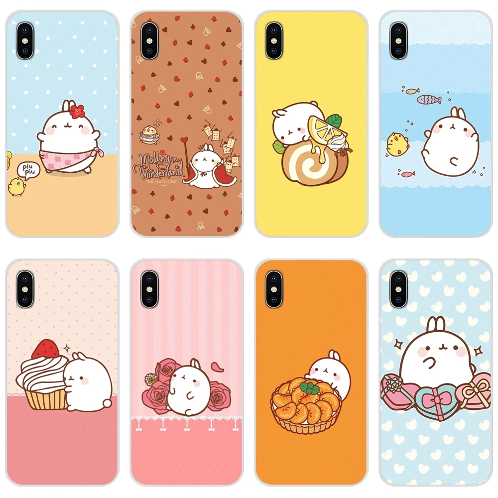 kawaii Tea with Molang Cupcake Amazing Silicone Skin Case For Huawei Y5 Y6 Y7 Y9 Prime Pro GR3 GR5 2017 2018 2019 Y3II Y5II Y6II | Мобильные