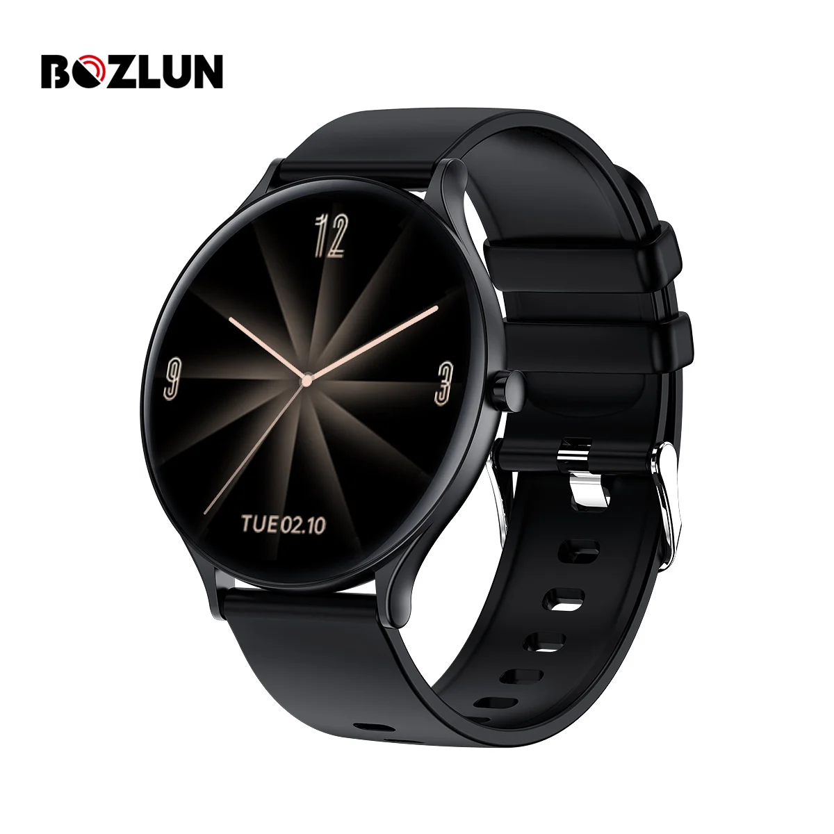 Bozlun QW13 Smart Watch Super Thin Round Sports Watches Blood Pressure Heart Rate Monitor IP67 Waterproof for IOS Android