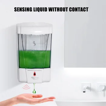 

700ml Wall Mounted Automatic Soap Dispenser Touchless Sensor Hand Sanitizer Shampoo Detergent Dispenser for Bathroom Kitchen