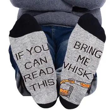 

Men Socks Winter Warm Thicken Cotton Print Letter IF THIS Funny YOU Words Gifts Humour Halloween Socks Socks READ Christmas H2V6